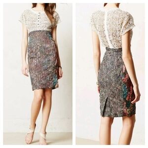 Anthropologie Byron Lars Beguile Lace Study Dress Size 12